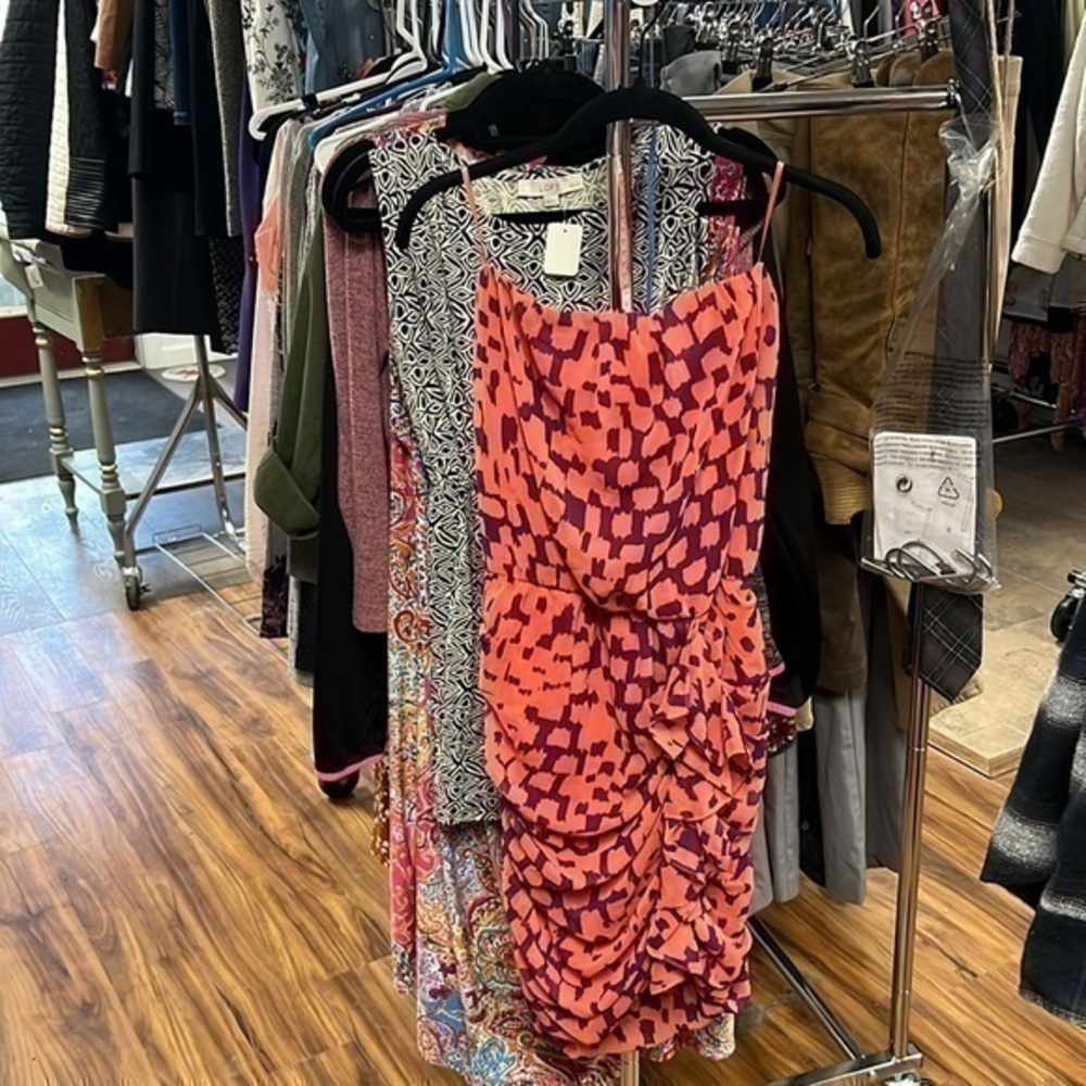 Size small halter, dress purple, and pink/orsnge